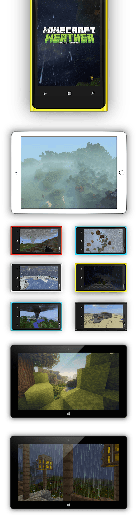 Different types of weather in Minecraft Weather
