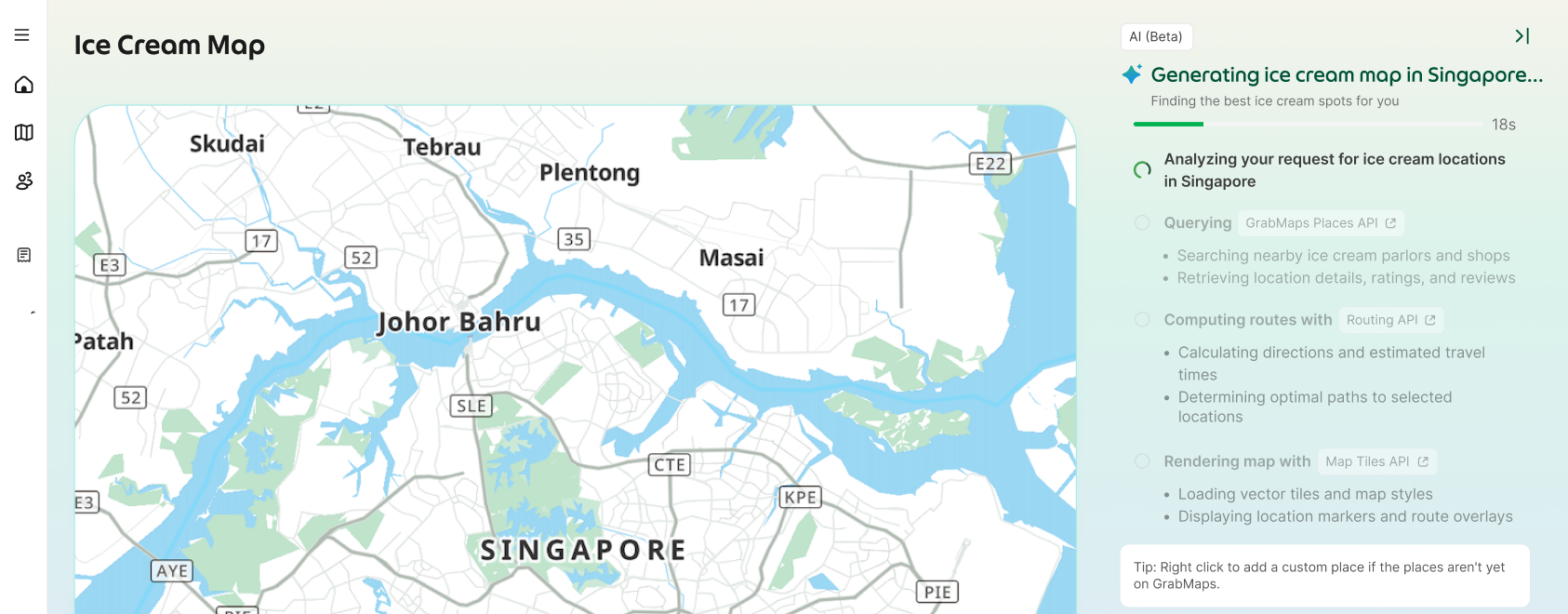 V1 — AI showing all query metadata in side chat
