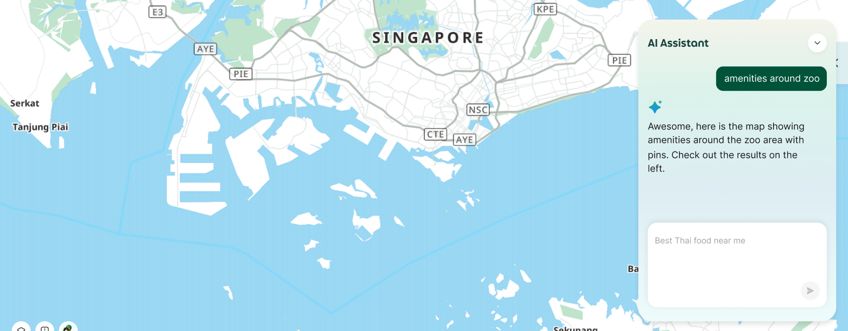 V3 — Progressive disclosure with anchored results panel