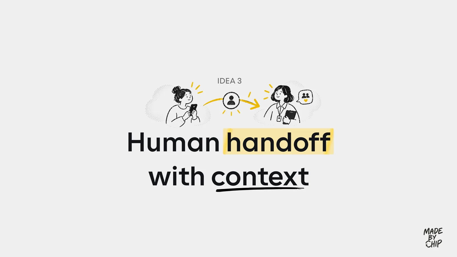 Idea 3: Human handoff with context