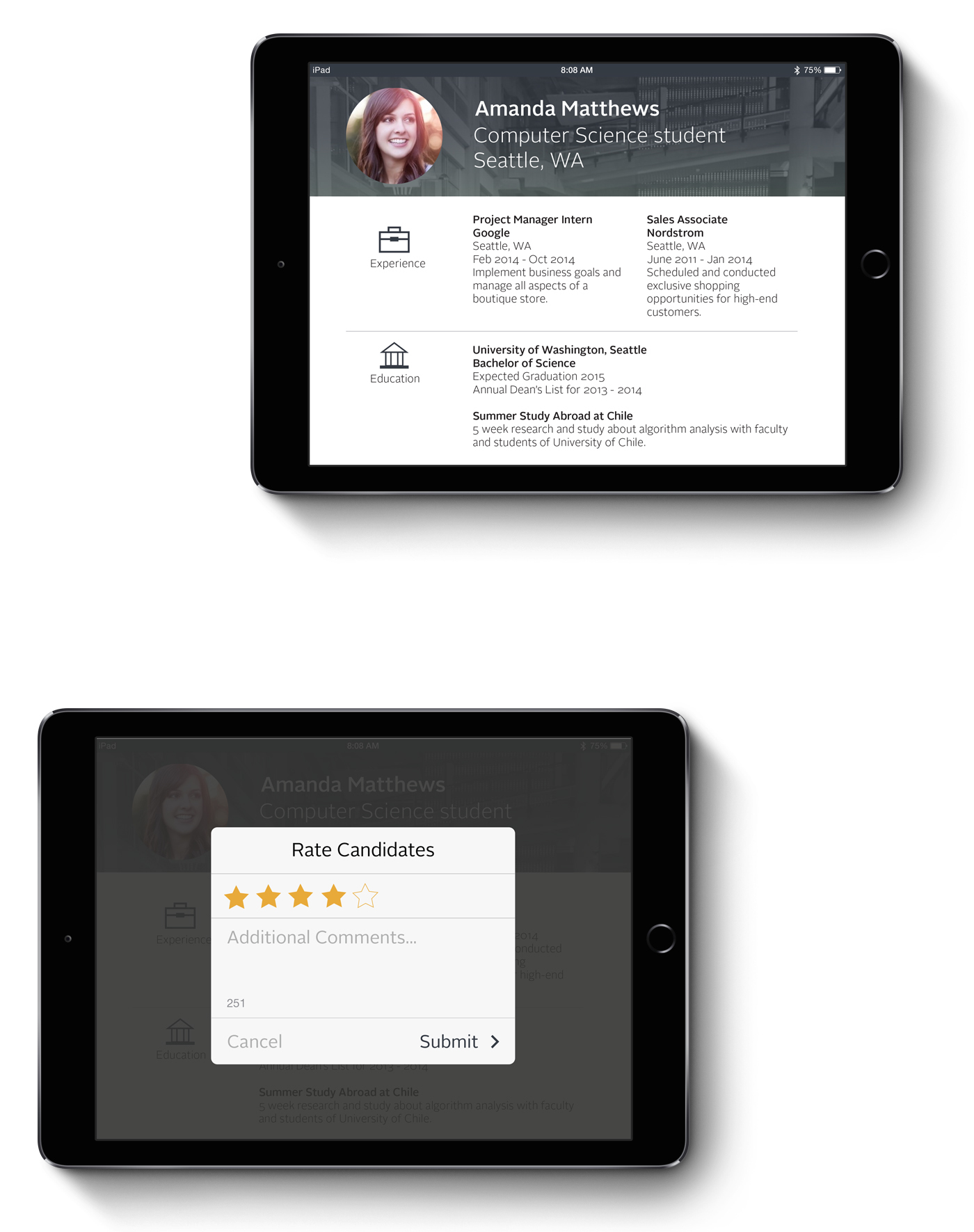 Auctora iPad app