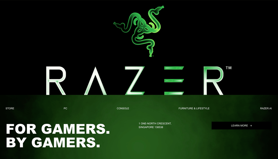 Three-layer animated Razer footer showing the Gem Smoke logo and wordmark stacked above a Smoke Ring haze effect at the bottom edge